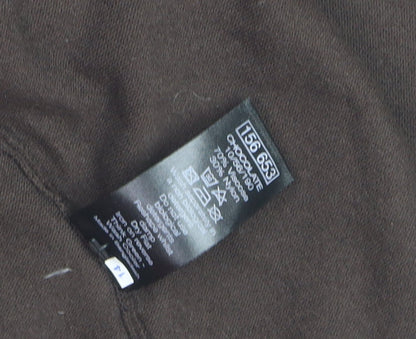 M&Co Women Brown Size 12 Open Front Long Sleeve Cardigan