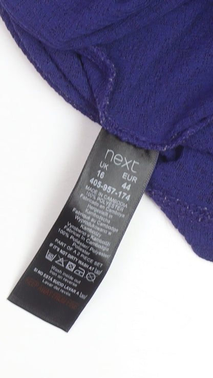 Next Women’s Blue Long Sleeve Tall Open Cardigan Size 16