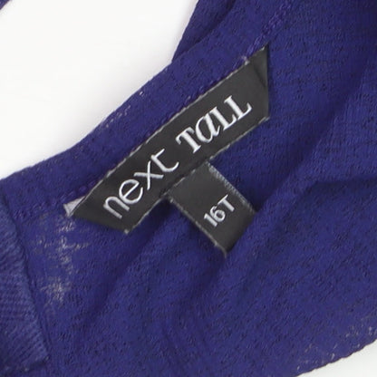 Next Women’s Blue Long Sleeve Tall Open Cardigan Size 16