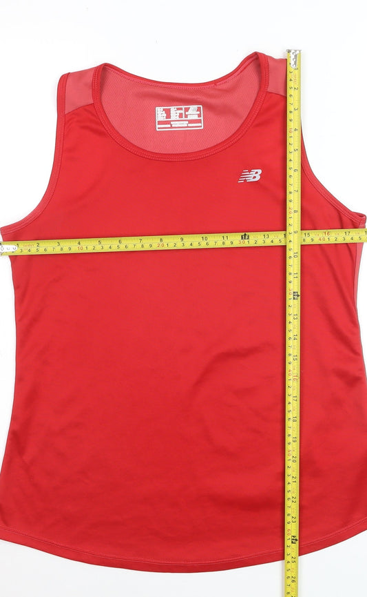 New Balance Womens Red Polyester Athletic Tank Top M