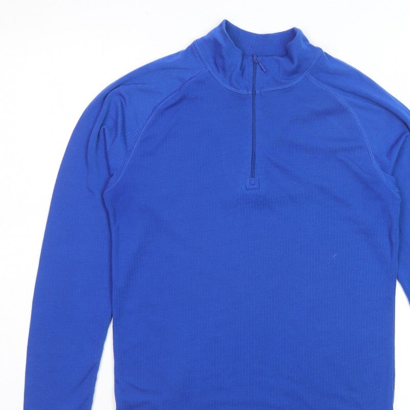 Mountain Warehouse Men’s Blue Thermal 1/2 Zip Jumper Size S