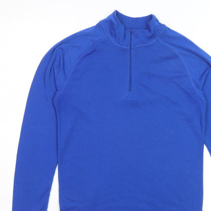 Mountain Warehouse Men’s Blue Thermal 1/2 Zip Jumper Size S
