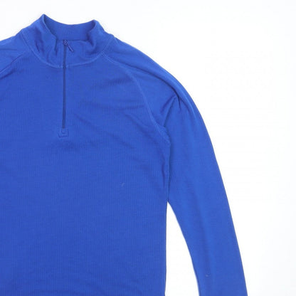 Mountain Warehouse Men’s Blue Thermal 1/2 Zip Jumper Size S
