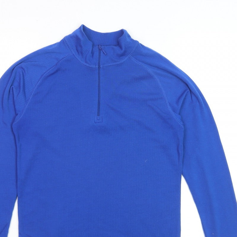 Mountain Warehouse Men’s Blue Thermal 1/2 Zip Jumper Size S
