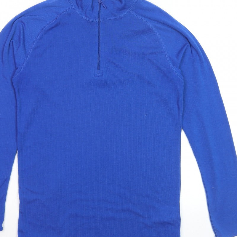 Mountain Warehouse Men’s Blue Thermal 1/2 Zip Jumper Size S