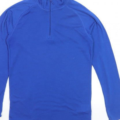 Mountain Warehouse Men’s Blue Thermal 1/2 Zip Jumper Size S