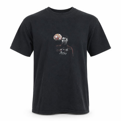 Gildan Men's Black Manchester United Graphic T-Shirt Size L