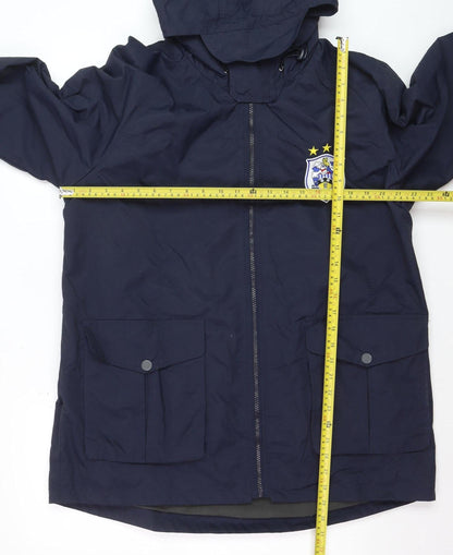 HTFC Men's Navy Hooded Waterproof Jacket XL Polyester Padded