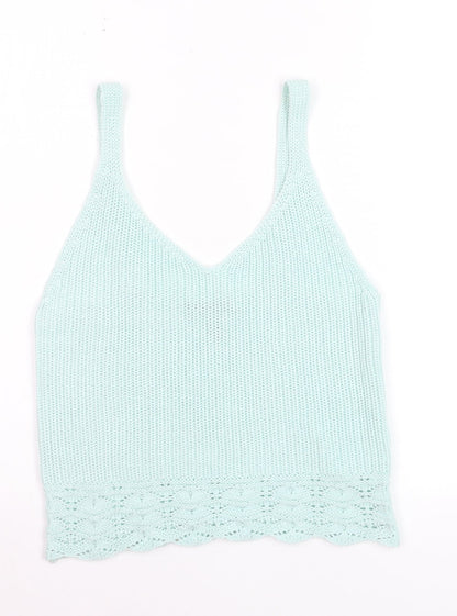 New Look Women's Mint Green Knit Camisole Tank Top Size 12