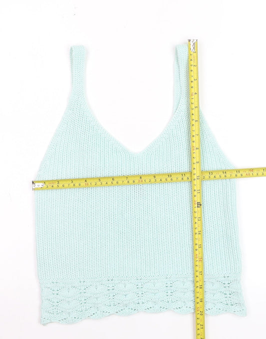 New Look Women's Mint Green Knit Camisole Tank Top Size 12