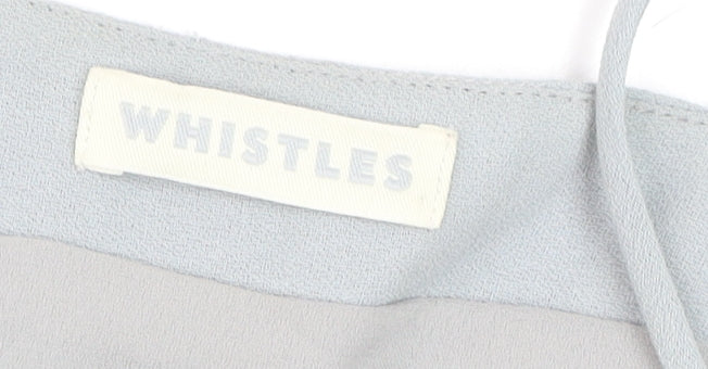 Whistles Women Grey Size 16 Cotton Camisole Zip Tank Top