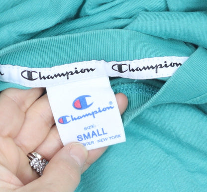 Champion Men's Green Long Sleeve Cotton Casual Top Size S