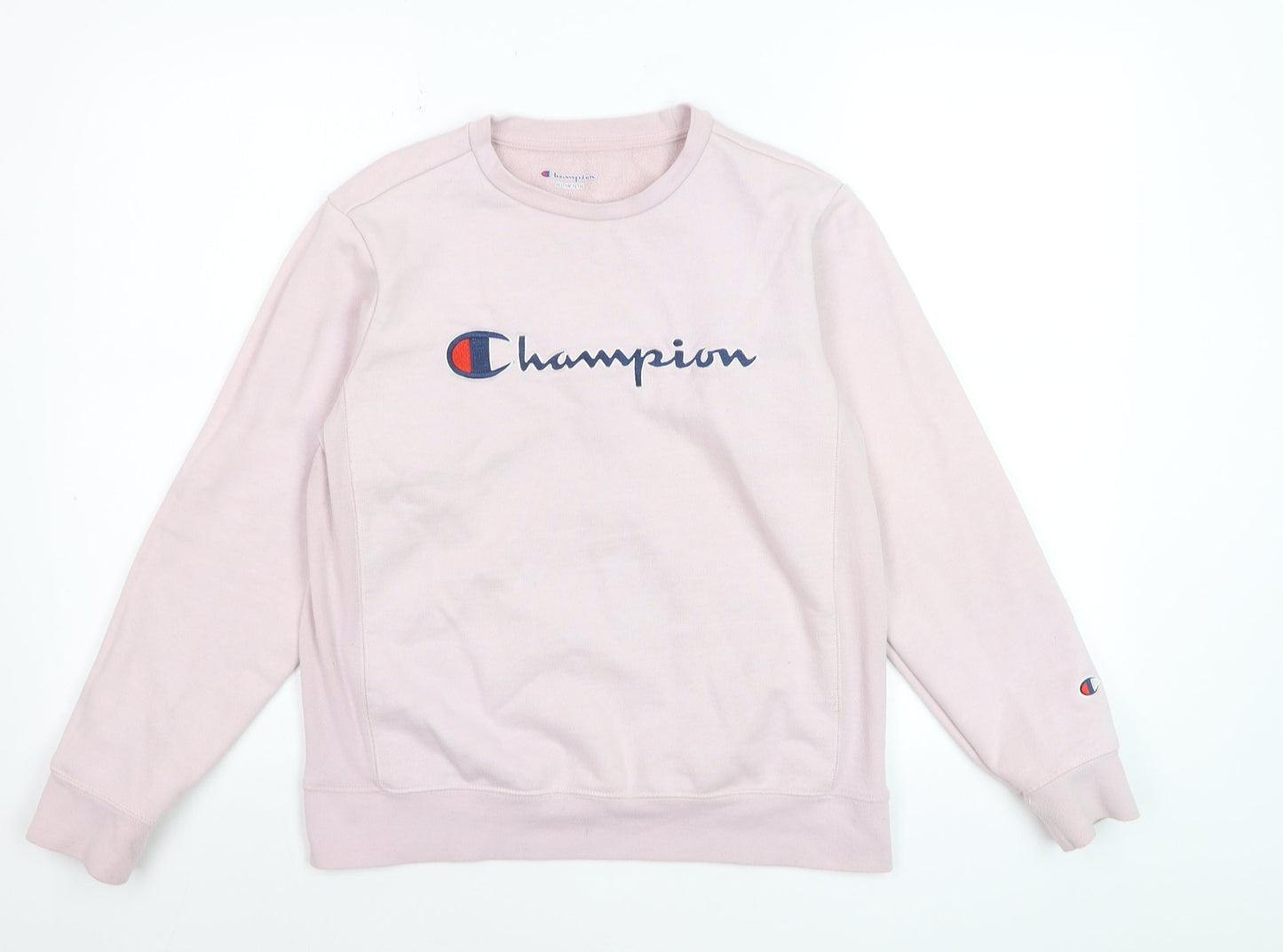 Champion Women's Pink Logo Pullover Sweatshirt Size L