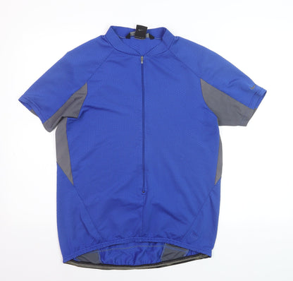 Nike Men's Blue Cycling Jersey L Short Sleeve Breathable Top