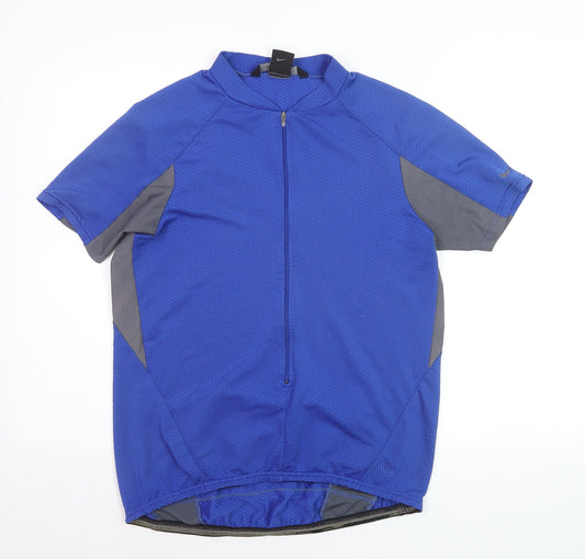 Nike Men's Blue Cycling Jersey L Short Sleeve Breathable Top