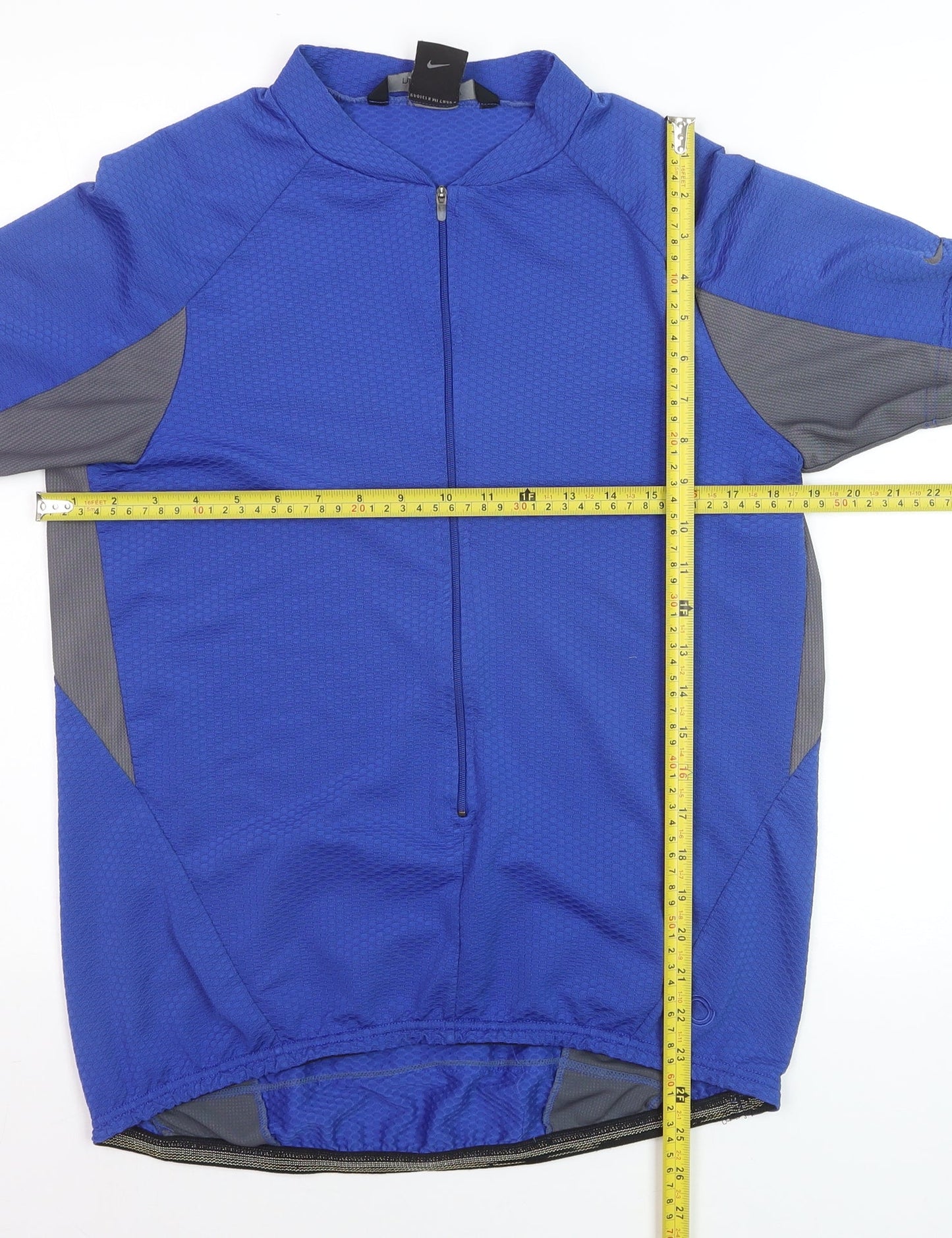 Nike Men's Blue Cycling Jersey L Short Sleeve Breathable Top