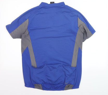 Nike Men's Blue Cycling Jersey L Short Sleeve Breathable Top