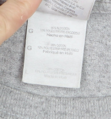 Mens UK Size L Gildan Grey  T-Shirt