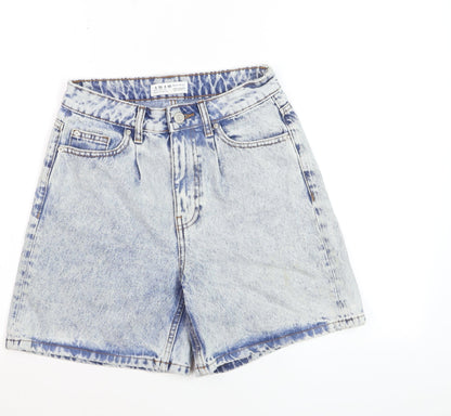 Primark Women’s Blue Acid Wash High Rise Mom Denim Shorts Size 8