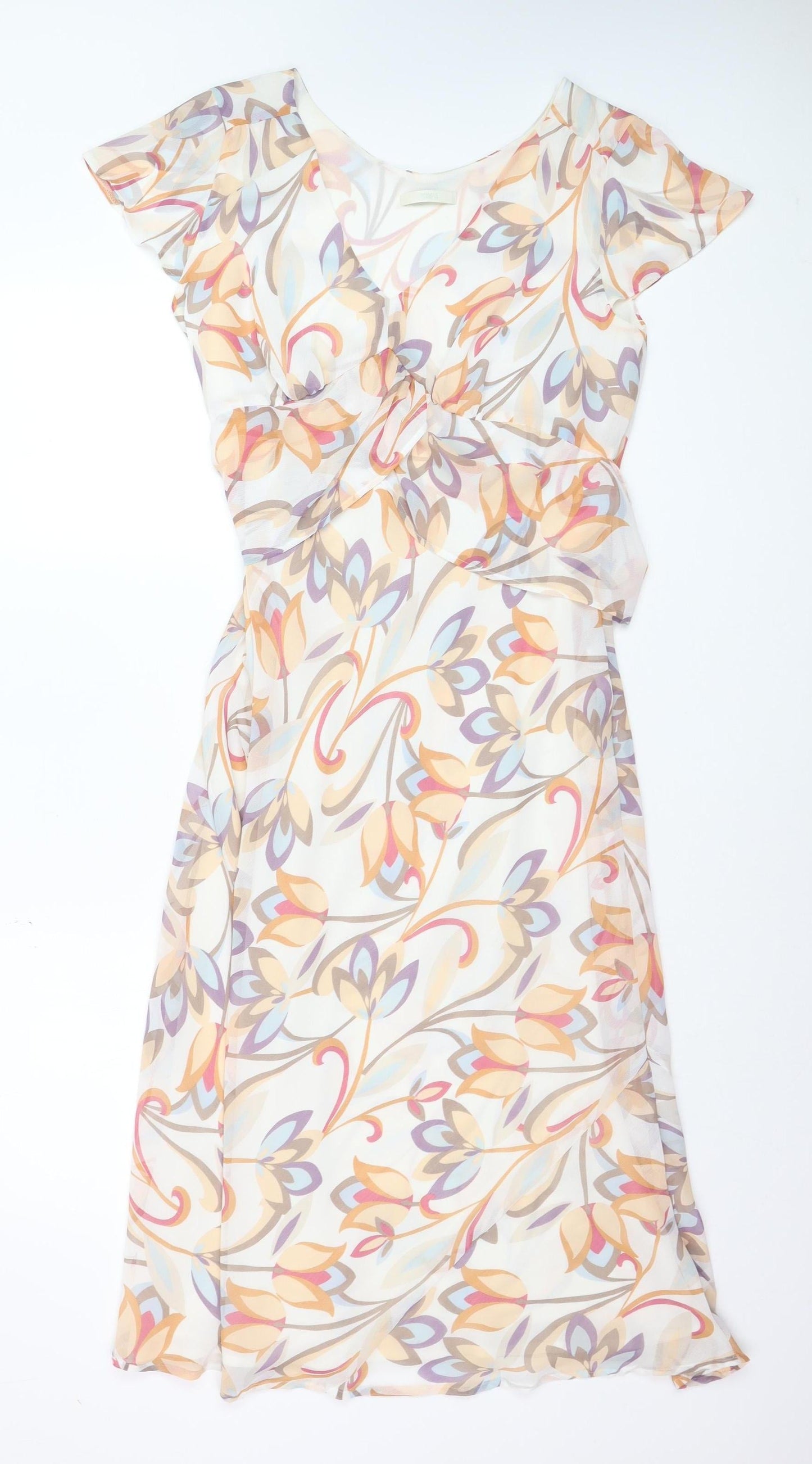 Marks and Spencer Women’s Multicoloured Floral Wrap Dress Size 14