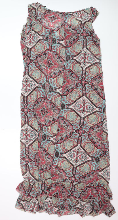 Dorothy Perkins Women’s Multicoloured Sleeveless Shift Dress Size 18