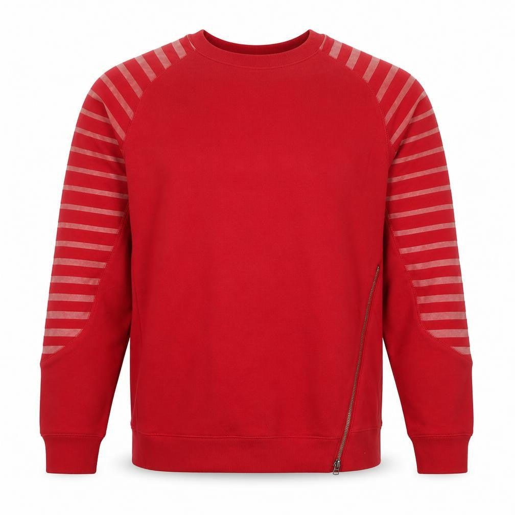 Nike Men's Red Pullover Sweatshirt L Zip Detail Track & Field
