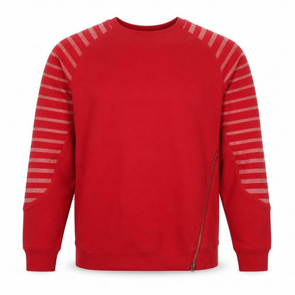 Nike Men's Red Pullover Sweatshirt L Zip Detail Track & Field
