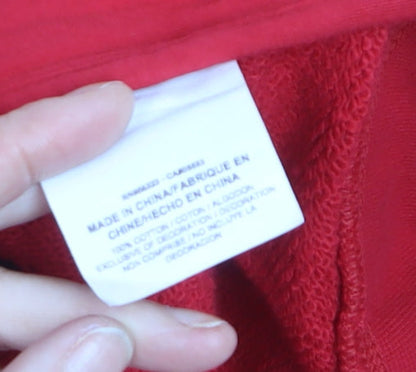 Nike Men's Red Pullover Sweatshirt L Zip Detail Track & Field