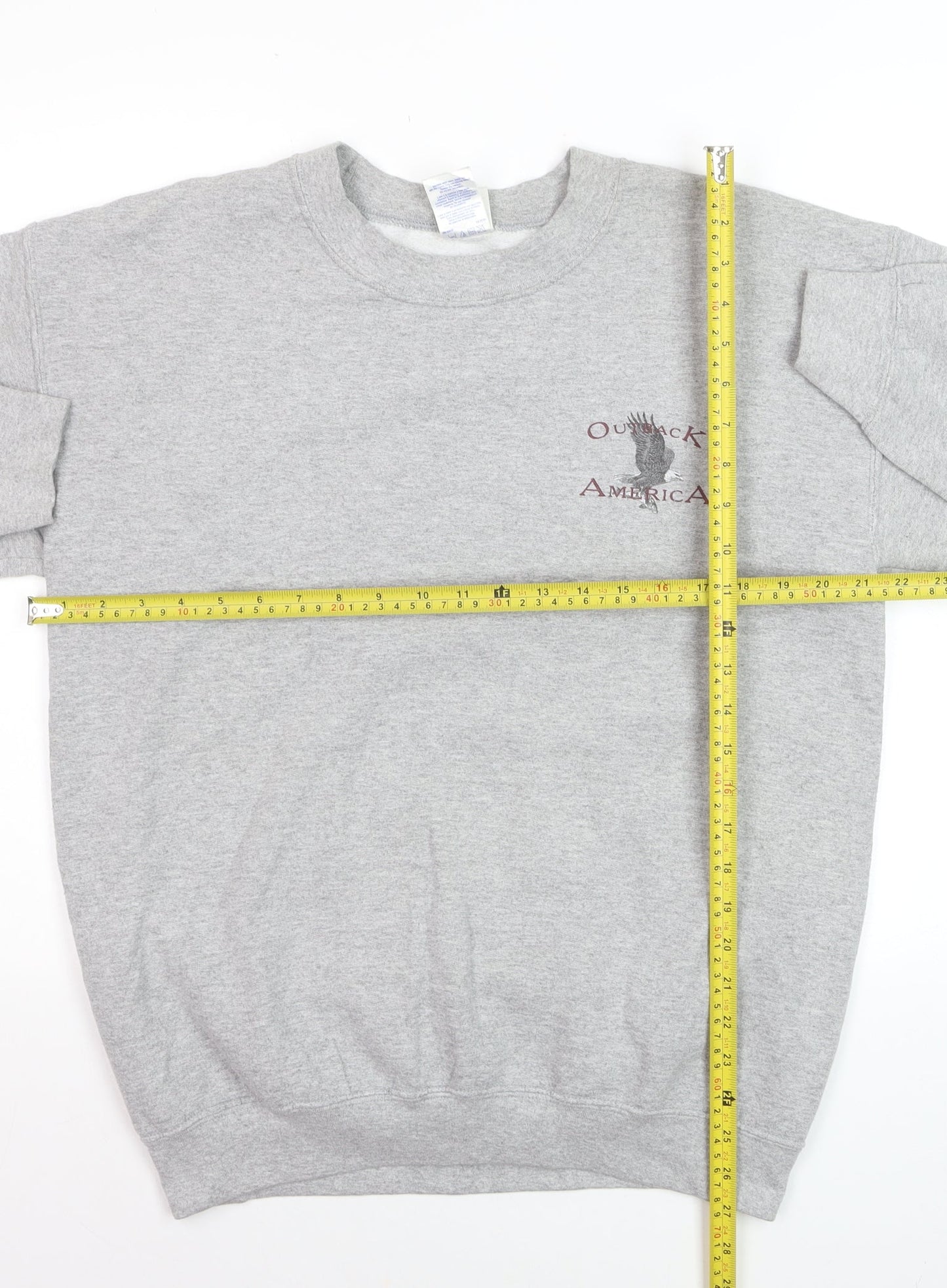 Gildan Men's Grey Outback America Wolf Graphic Pullover Sweatshirt M