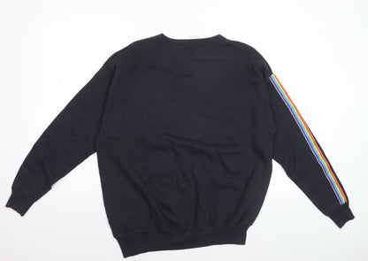 Lee Sport Men's Black Medium Pullover Sweatshirt Destin Graphic Retro