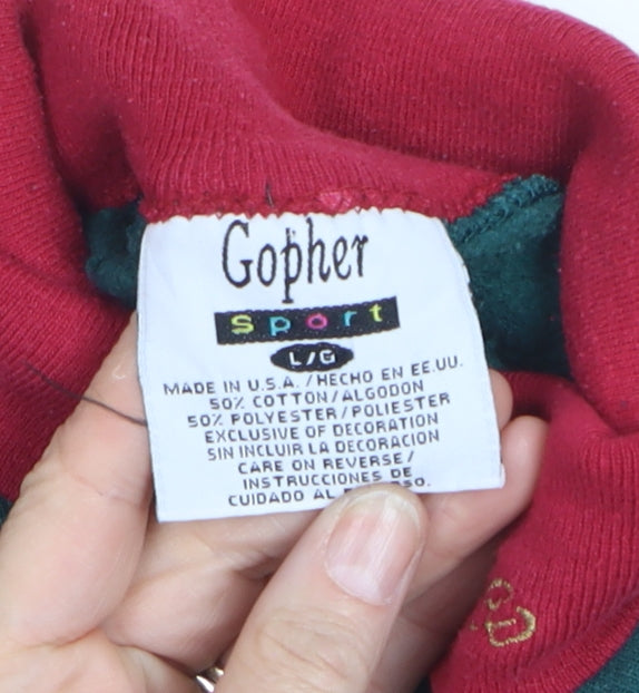 Gopher Sport Women’s Green Christmas Pullover Jumper Size L