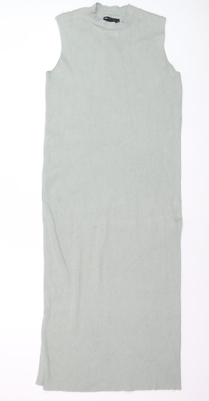 ASOS DESIGN Women’s Grey Sleeveless Ribbed Bodycon Midi Dress Size 6