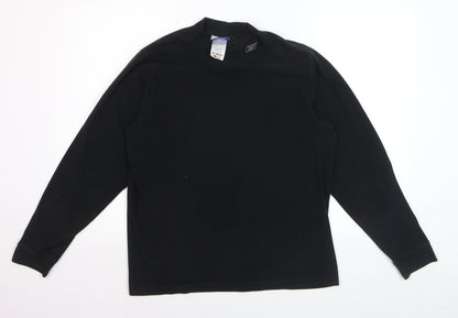 Reebok Men’s Black Fleece Pullover Sweatshirt Size L
