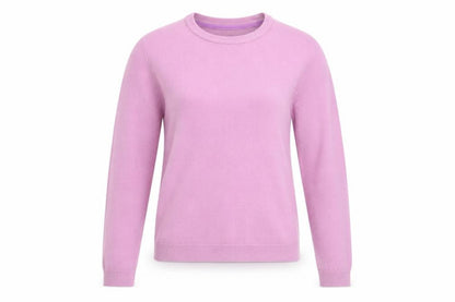 Plum Tree Women Pink Crew Neck Acrylic Jumper Size S