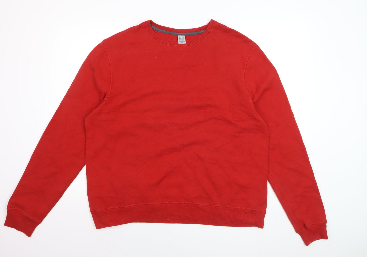 Champion Men's Red Crew Neck Pullover Sweatshirt Size M