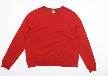 Champion Men's Red Crew Neck Pullover Sweatshirt Size M