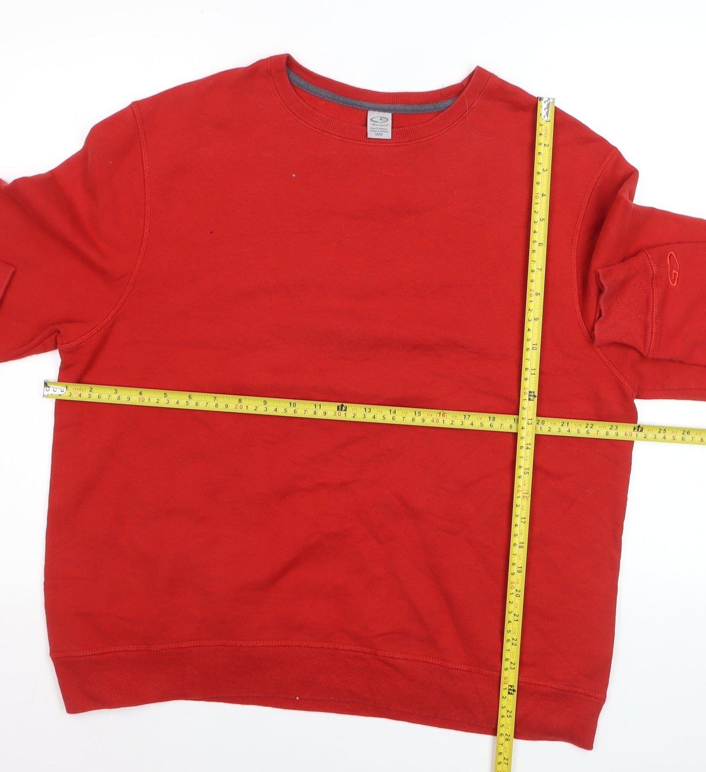 Champion Men's Red Crew Neck Pullover Sweatshirt Size M