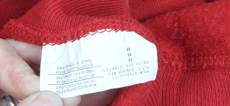 Champion Men's Red Crew Neck Pullover Sweatshirt Size M