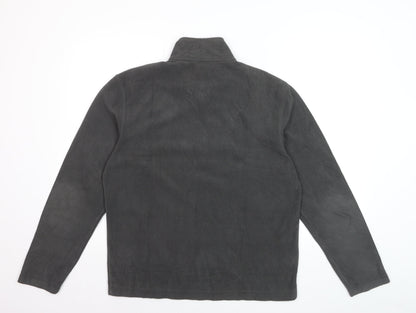 Eddie Bauer Men's Grey Fleece 1/4 Zip Pullover Sweatshirt Size S