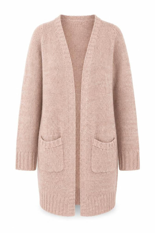 Originals Knitwear Women Beige Chunky-Knit Cardigan Small