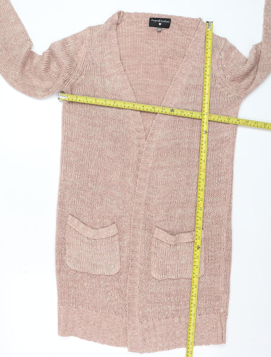 Originals Knitwear Women Beige Chunky-Knit Cardigan Small