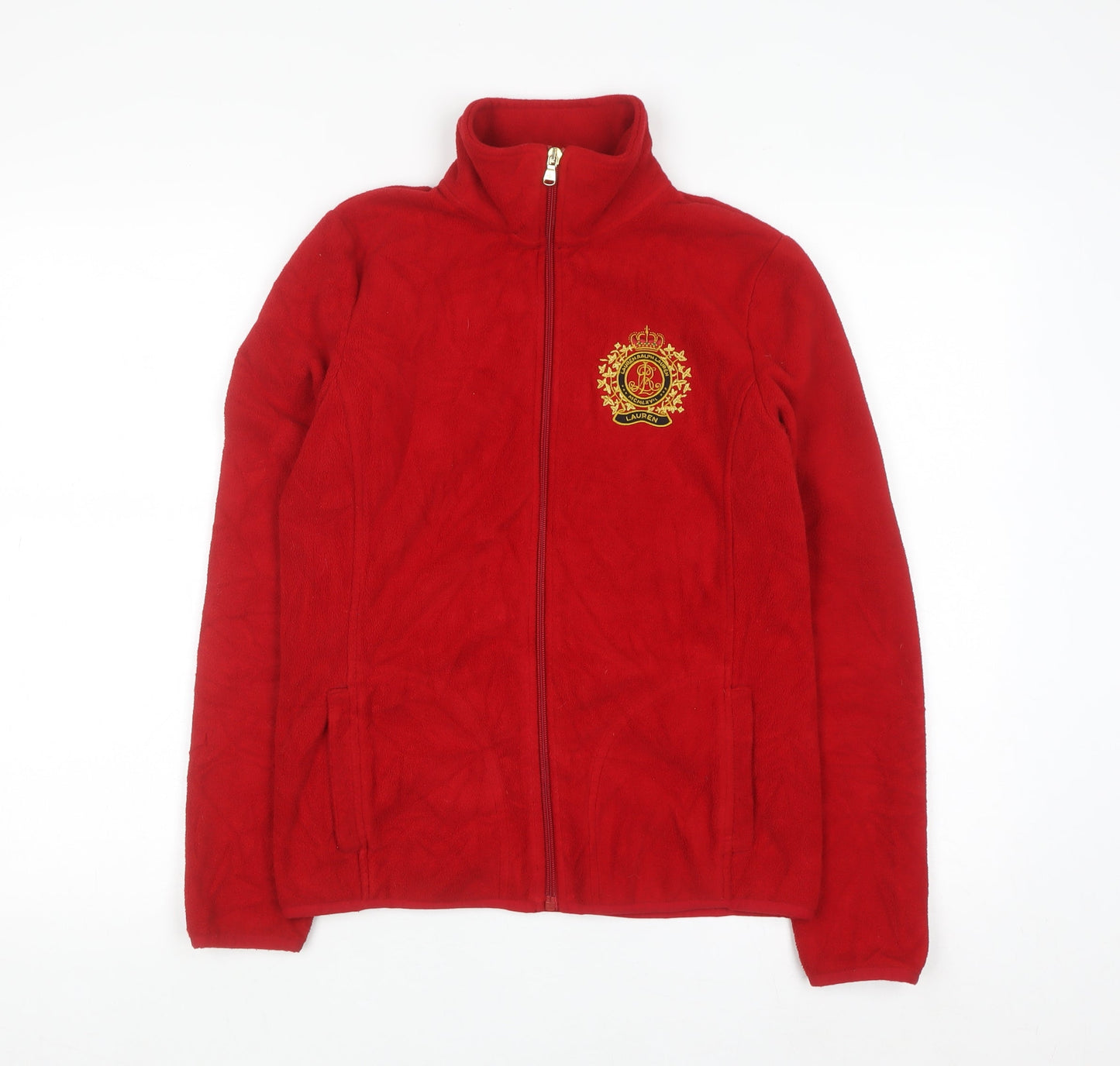 Lauren Ralph Lauren Women Red Fleece Full Zip Sweatshirt XS