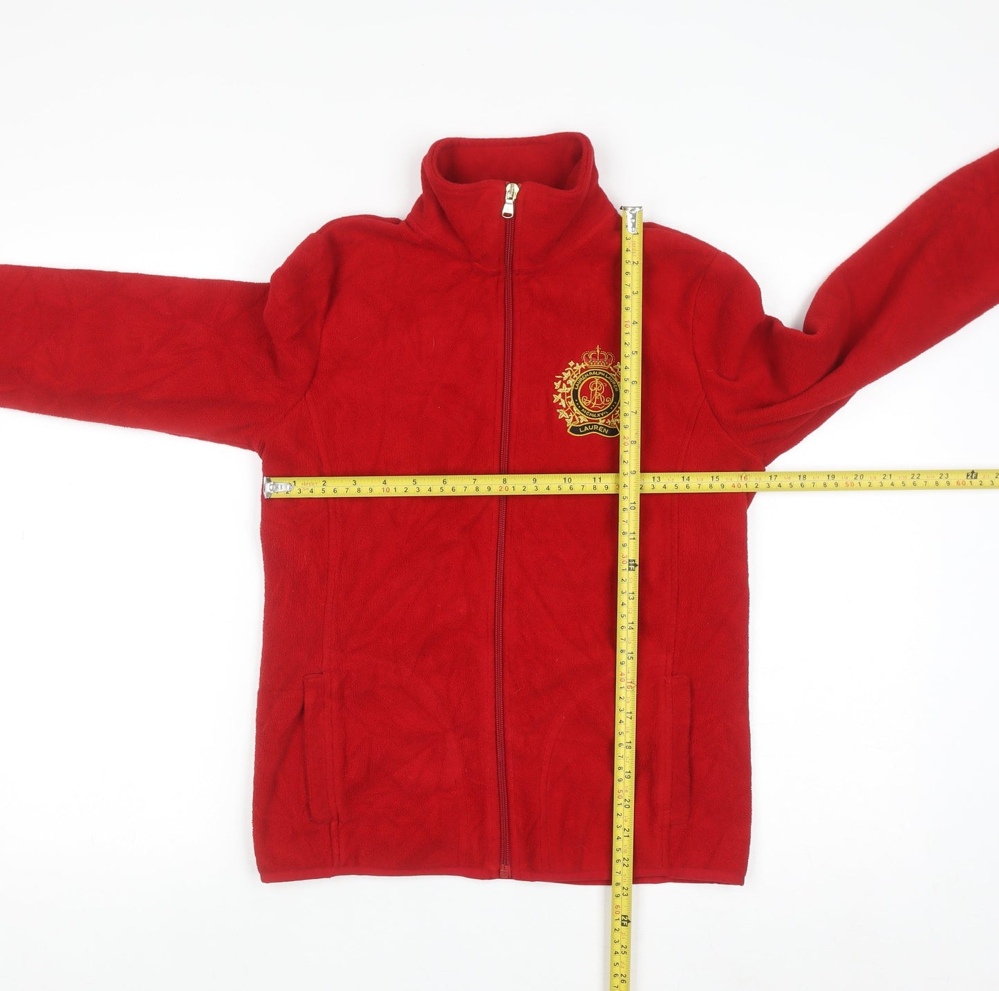 Lauren Ralph Lauren Women Red Fleece Full Zip Sweatshirt XS