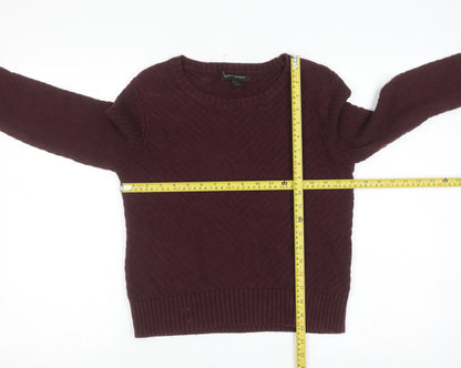 Banana Republic Women's Purple Petite Crew Neck Cotton Jumper S