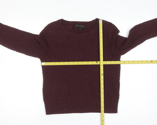 Banana Republic Women's Purple Petite Crew Neck Cotton Jumper S