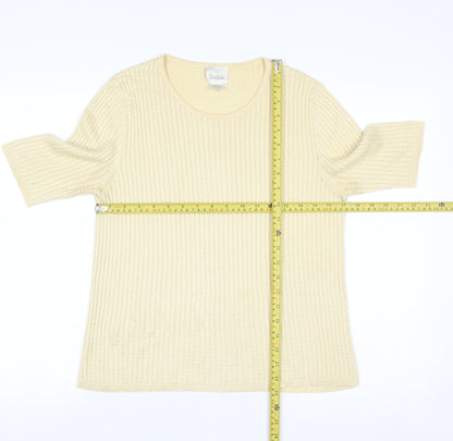 Belford for Neiman Marcus Women's Beige Silk Knit Jumper M