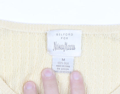 Belford for Neiman Marcus Women's Beige Silk Knit Jumper M