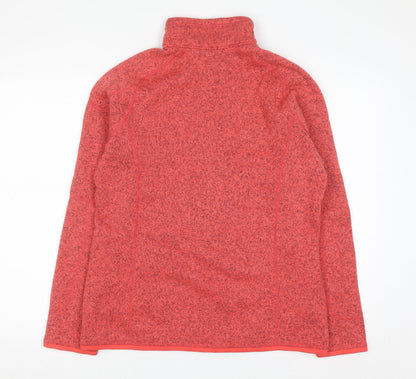 Patagonia Womens Red 1/4 Zip Fleece Sweatshirt Size L