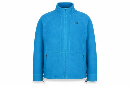 Front view of The North Face Blue Fleece Full Zip Sweatshirt XL unisex outdoor