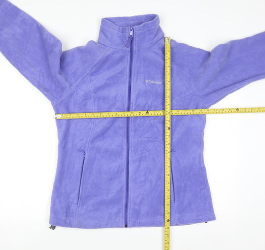 Columbia Women Purple Full Zip Fleece Jacket Size L